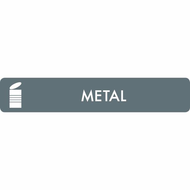 Piktogram Metal 16x3 cm Selvklæbende Grå