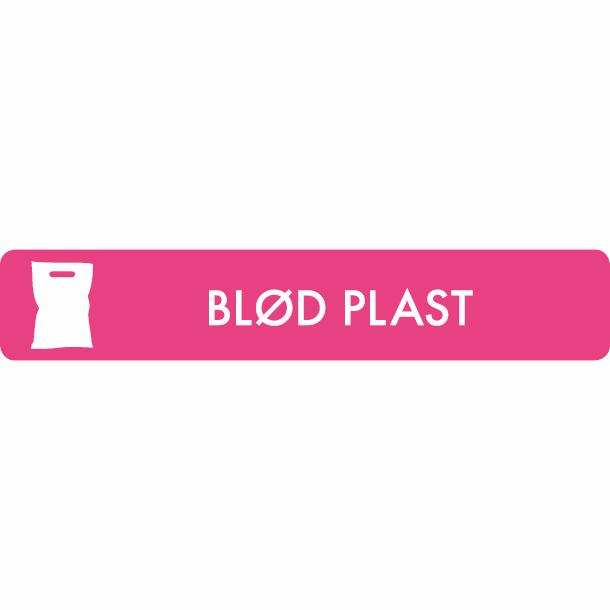 Piktogram Blød plast 16x3 cm Selvklæbende Lyserød