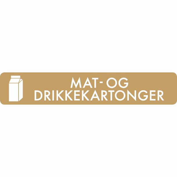Piktogram Mat- og drikkekartonger 16x3 cm Selvklæbende Brun
