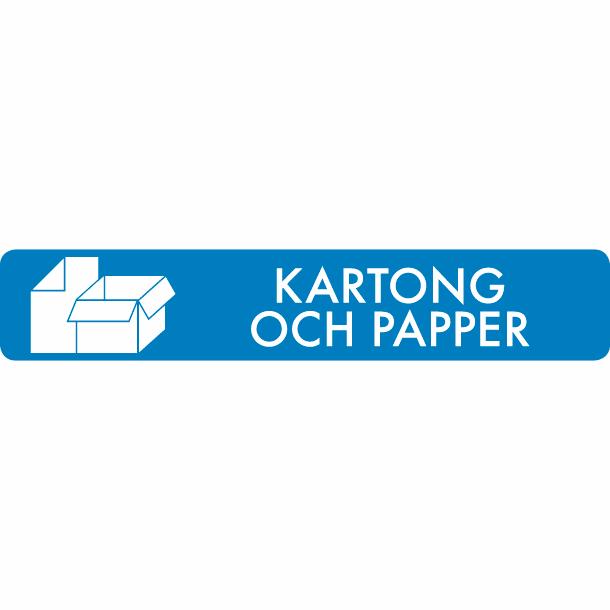 Piktogram Kartong och papper 16x3 cm Selvklæbende Blå
