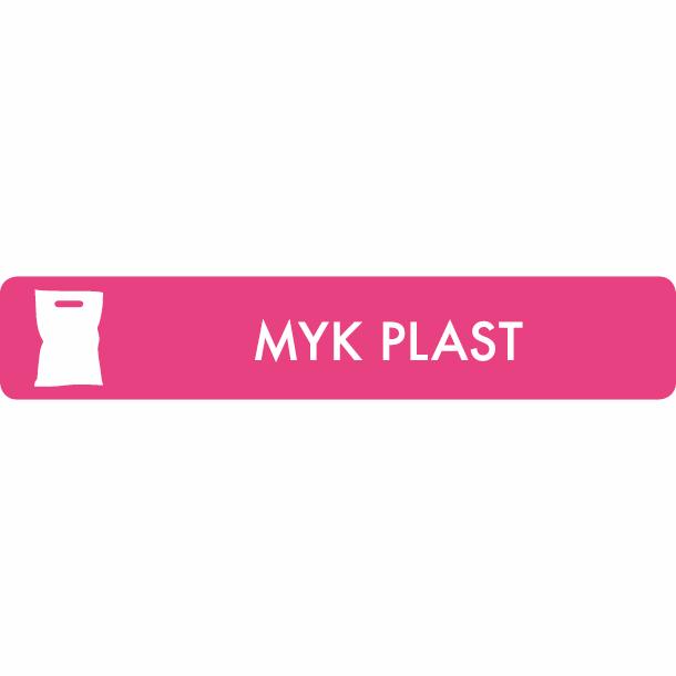 Piktogram Myk plast 16x3 cm Selvklæbende Lyserød