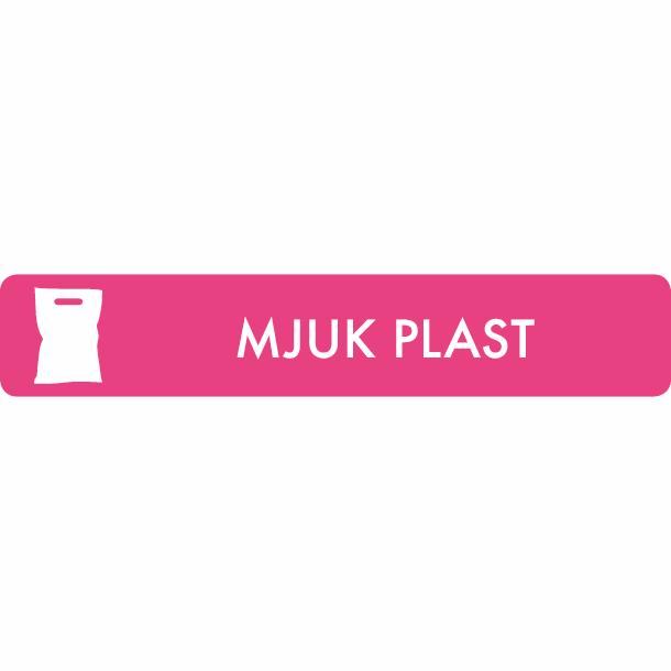Piktogram Mjuk Plast 16x3 cm Selvklæbende Lyserød