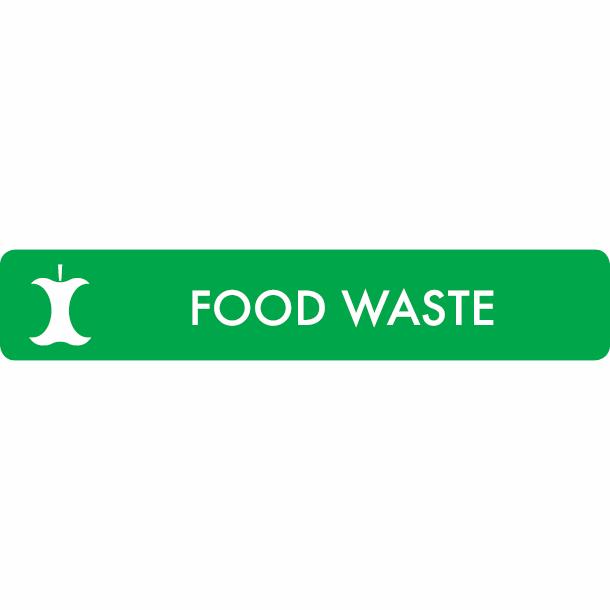 Piktogram Food waste 16x3 cm Selvklæbende Grøn