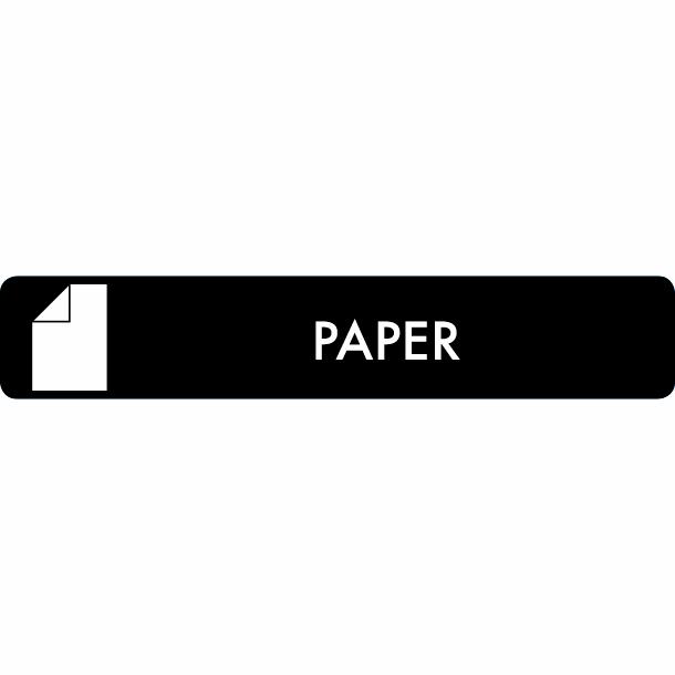 Piktogram Paper 16x3 cm Selvklæbende Sort