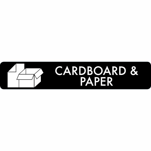 Piktogram Cardboard & paper 16x3 cm Selvklæbende Sort