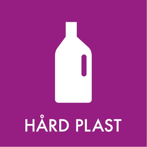 Piktogram Hård plast 12x12 cm Magnetisk Lilla