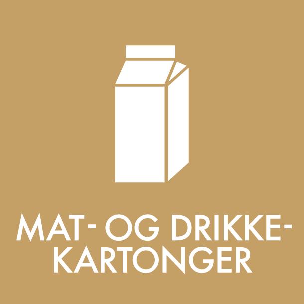 Piktogram Mat- og drikkekartonger 12x12 cm Magnetisk Brun