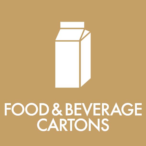 Piktogram Food & beverage cartons 12x12 cm Magnetisk Brun