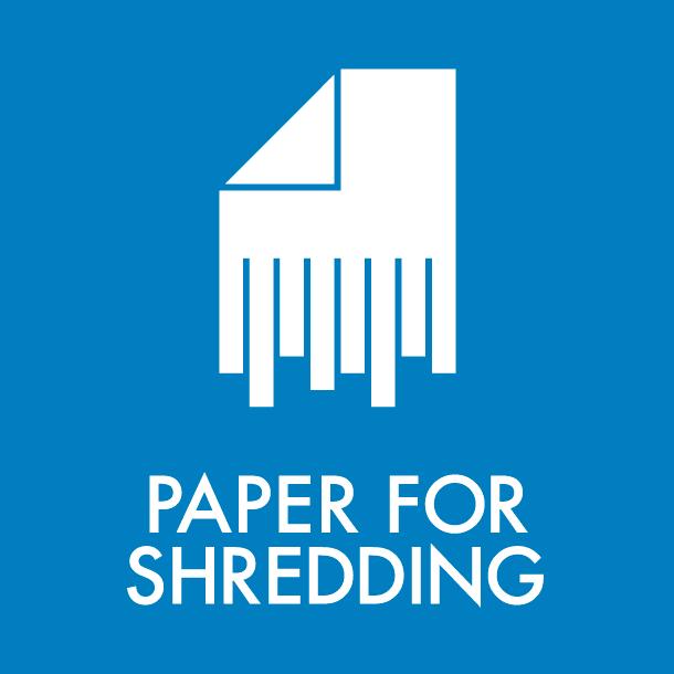 Piktogram Paper for shredding 12x12 cm Magnetisk Blå