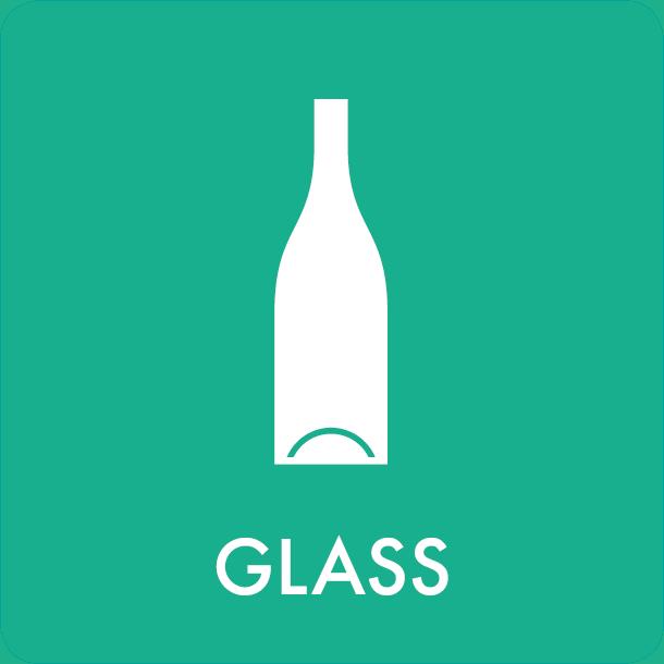 Piktogram Glass 12x12 cm Magnetisk Lysegrøn