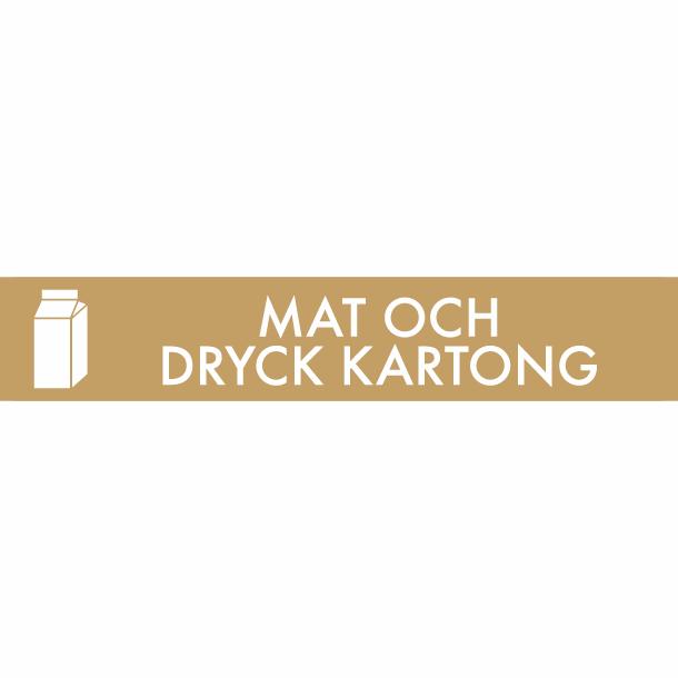 Piktogram Mat och dryck kartong 16x3 cm Magnetisk Brun