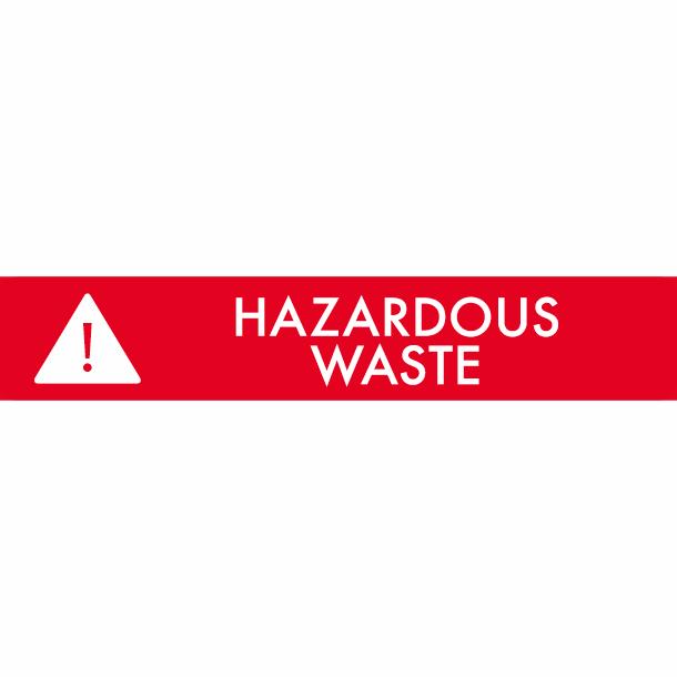 Piktogram Hazardous waste 3x16 cm Magnetisk Rød