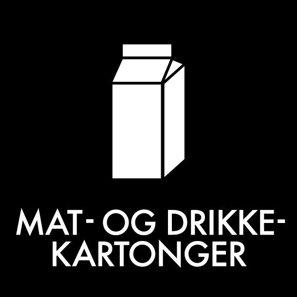 Piktogram Mat- og drikkekartonger 12x12 cm Magnetisk Sort