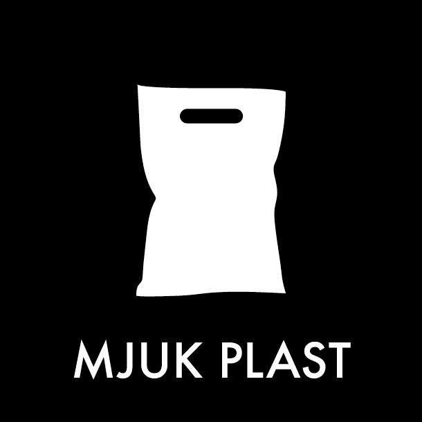 Piktogram Mjuk Plast 12x12 cm Magnetisk Sort