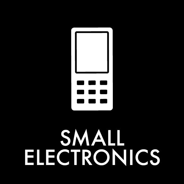 Piktogram Small elektronics 12x12 cm Magnetisk Sort