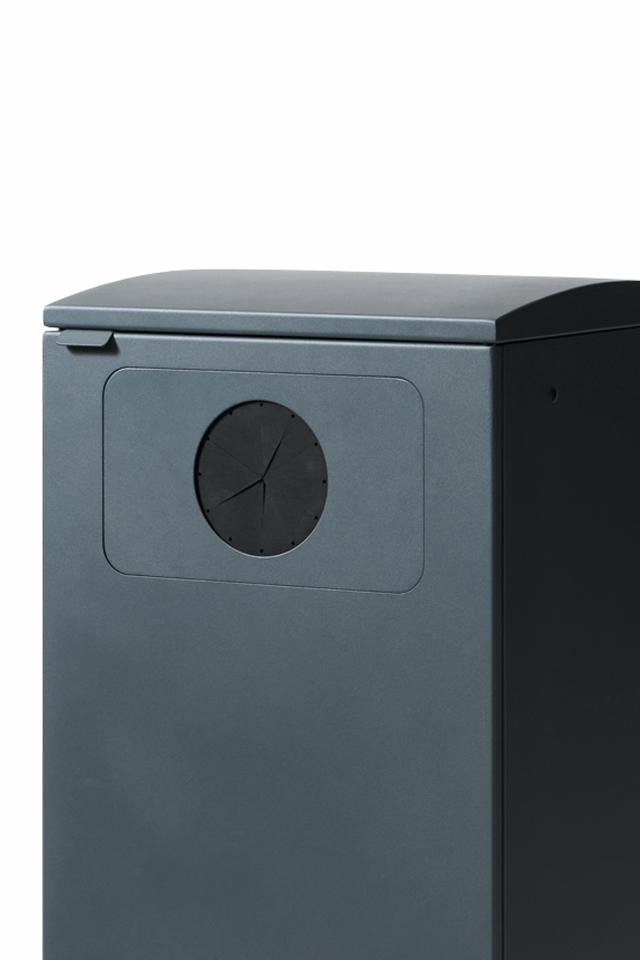 Bica Model 622 Affaldsbeholder 90 liter Lys antracit Dobbelt flaskeindkast