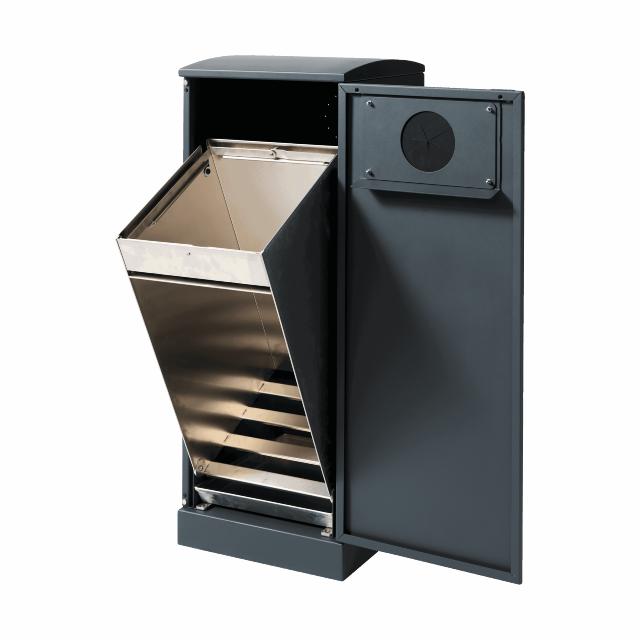 Bica Model 622 Affaldsbeholder 90 liter Lys antracit Dobbelt flaskeindkast