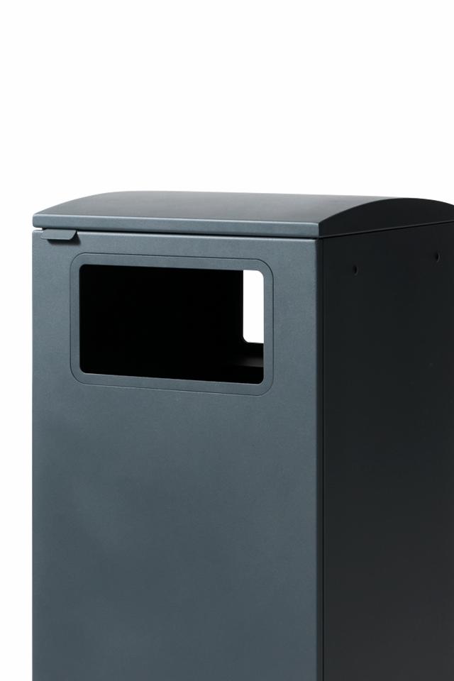 Bica Model 623 Affaldsbeholder 90 liter Lys antracit Dobbelt åbent indkast