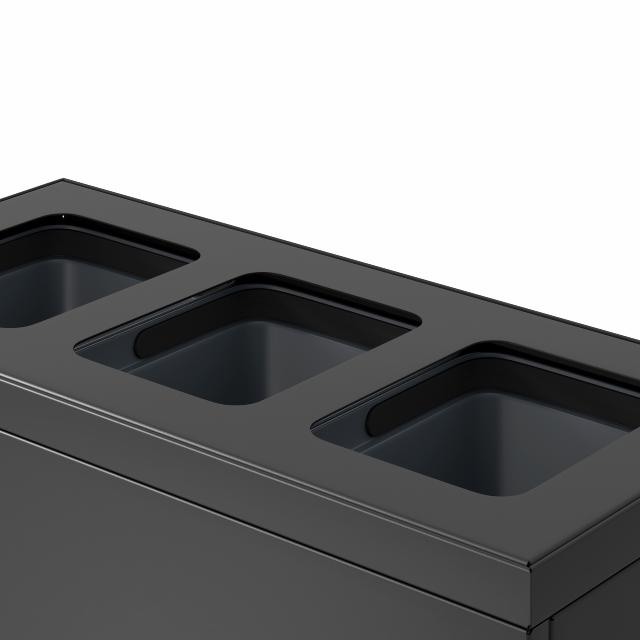 Bica Model 830 Affaldssortering 3x10 liter Åbne indkast Antracit
