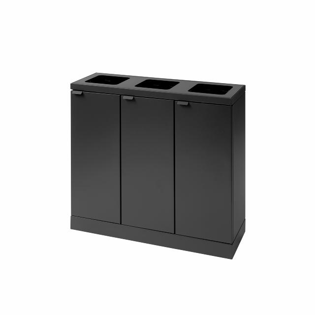 Bica Model 870 Affaldssortering 3x45 liter Åbne indkast Antracit