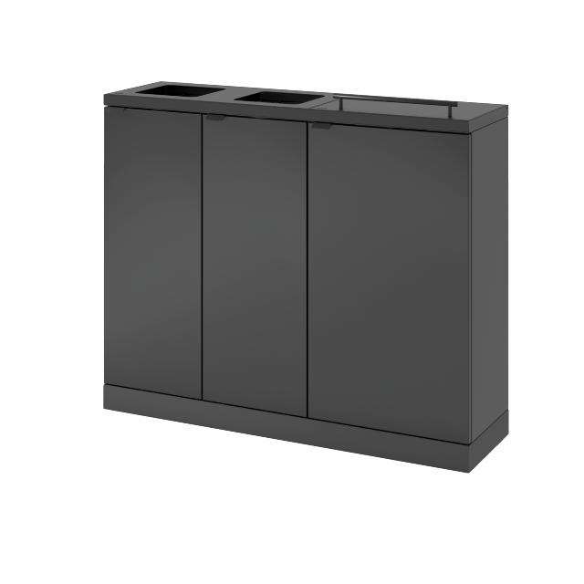 Bica Model 955 Affaldssortering 2x65 + 2x45 liter Med hylder og låg Antracit