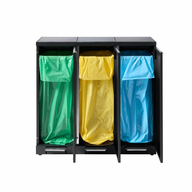 Bica Model 976 Affaldssortering 3x65 liter Fodpedaler Antracit