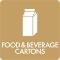 Piktogram Food & beverage cartons 12x12 cm Selvklæbende Brun