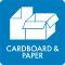 Piktogram Cardboard & Paper 12x12 cm Selvklæbende Blå