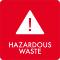 Piktogram Hazardous waste 12x12 cm Selvklæbende Rød