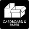 Piktogram Cardboard & Paper 12x12 cm Selvklæbende Sort