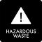Piktogram Hazardous waste 12x12 cm Selvklæbende Sort