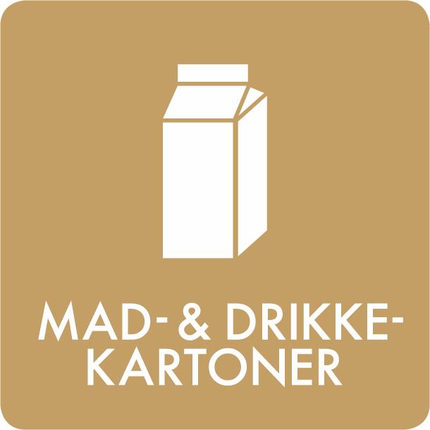 Piktogram Mad- & drikkekartoner 12x12 cm Selvklæbende Brun