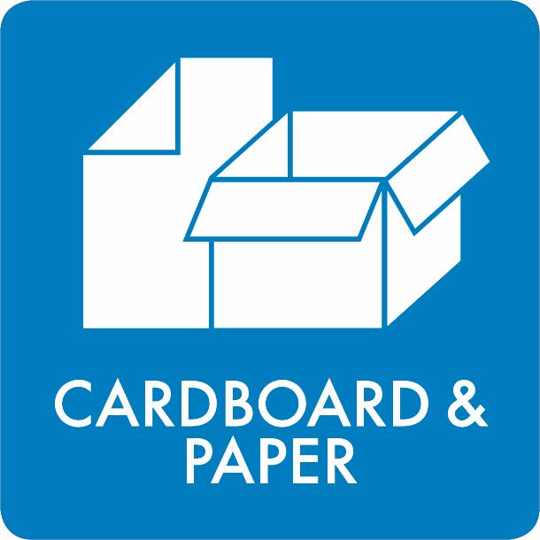 Piktogram Cardboard & Paper 12x12 cm Selvklæbende Blå