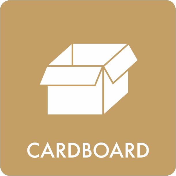 Piktogram Cardboard 12x12 cm Selvklæbende Brun