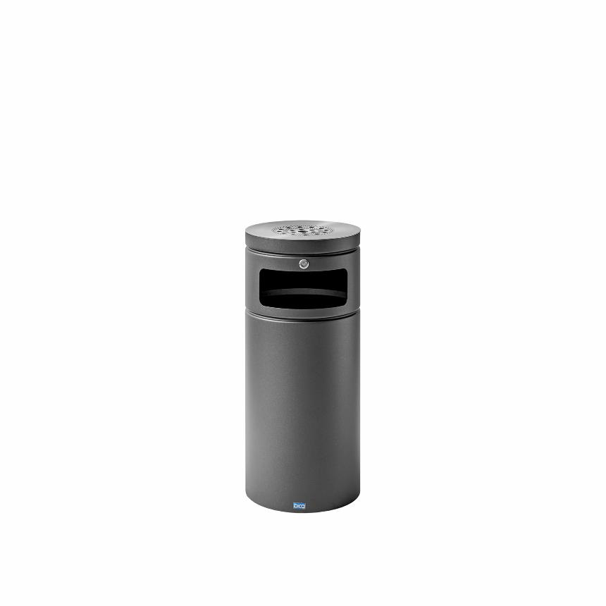 Bica Model 5070 Affaldsbeholder 75 liter Med askebæger Sort antracit