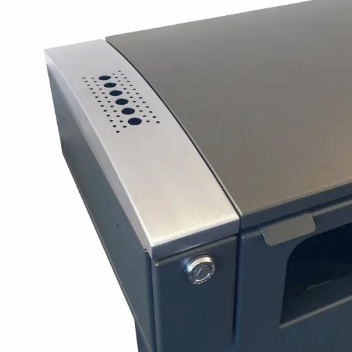 Bica Askebæger Model 710 Til montering på affaldsbeholder Børstet stål