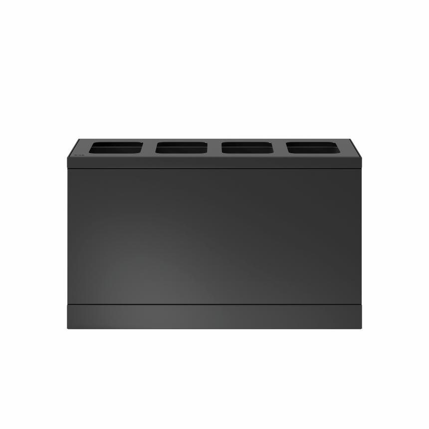 Bica Model 831 Affaldssortering 4x10 liter Åbne indkast Antracit